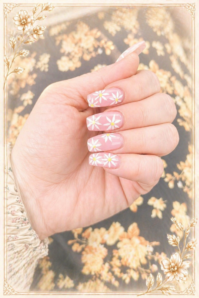 Floral elegance in a nail showcase