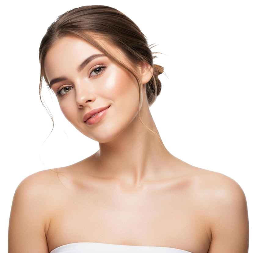 Beautiful young woman with radiant skin